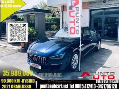 Maserati Ghibli hybrid 330 CV MHEV Granlusso PELLE CAM 360 Nero usata Isernia