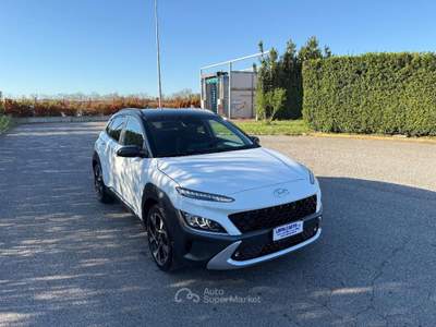 Hyundai Kona HYUNDAI Kona 1.6 CRDI Hybrid 48V DCT XLine Safety Pack 136 C.V.  Bianco usata Francavilla Fontana