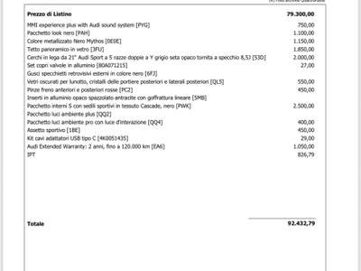 Audi Q5 SPB TDI 150 kW mHEV+ S tronic quattro line edition possibilità noleggio no scoring Nero usata Gela