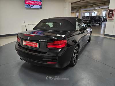 BMW Serie 2 220d d Cabrio Msport auto Nero usata Brescia