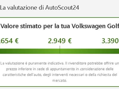 Volkswagen Golf Modello ConfortLine non fumatore iscritta ASI Argento usata Ancona