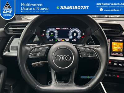 Audi A3 Sportback 40 TFSIe S line B&O/LED+/ACC/ALLBLA Nero usata Roma