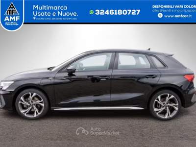 Audi A3 Sportback S line 40TFSI e Stroni LED Navi PDC Nero usata Roma