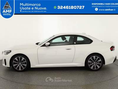 BMW Serie 2 218i 218i Coupé LED Navi ACC Pelle Keyless-Go Memoria Bianco usata Roma