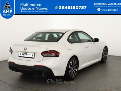 BMW Serie 2 218i 218i Coupé LED Navi ACC Pelle Keyless-Go Memoria Bianco usata Roma