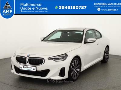 BMW Serie 2 218i 218i Coupé LED Navi ACC Pelle Keyless-Go Memoria Bianco usata Roma