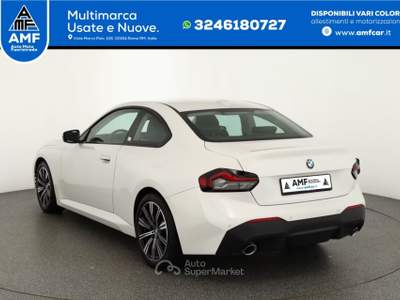BMW Serie 2 218i 218i Coupé LED Navi ACC Pelle Keyless-Go Memoria Bianco usata Roma