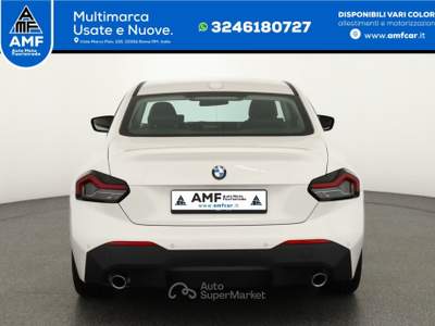 BMW Serie 2 218i 218i Coupé LED Navi ACC Pelle Keyless-Go Memoria Bianco usata Roma