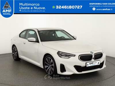 BMW Serie 2 218i 218i Coupé LED Navi ACC Pelle Keyless-Go Memoria Bianco usata Roma