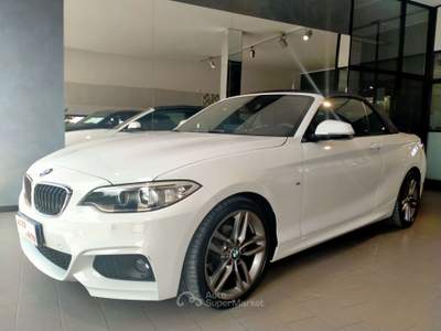 BMW Serie 2 218d 218 D CABRIO F23 150CV MSPORT STEPTRONIC / FULL SVC BMW / CAMERA Bianco usata Rubano