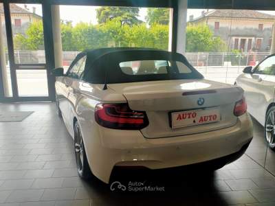 BMW Serie 2 218d 218 D CABRIO F23 150CV MSPORT STEPTRONIC / FULL SVC BMW / CAMERA Bianco usata Rubano