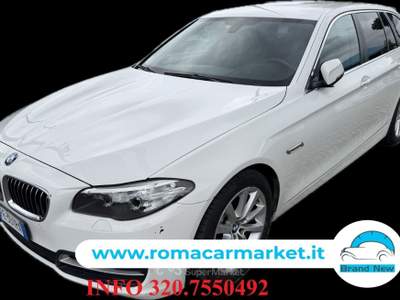 BMW Serie 5 530d Futura d Touring Business 190cv auto KM CERTIFICATI Bianco usata Roma