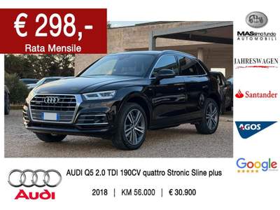 Audi Q5 Q5 2.0 TDI 190CV qu. S tr. S line plus Nero usata Casarano