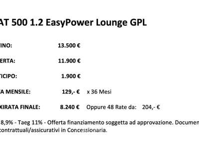 Fiat 500 1.2 EasyPower Lounge Bianco usata Casarano