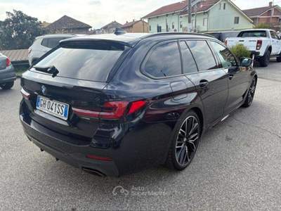 BMW Serie 5 530d 530 d 48V xDrive Touring Msport FULL OPT Nero usata San Maurizio Canavese