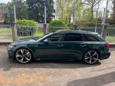 Audi RS 6 Avant 4,0 TFSI FRENI CARBO -TETTO- HEAD UP D. Verde usata Caronno Pertusella