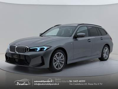 BMW Serie 3 320iA i Touring xDrive MSport Tetto-Gancio-Pelle-Winter-360 Verde usata Riese Pio X
