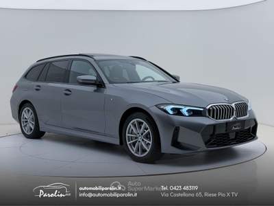 BMW Serie 3 320iA i Touring xDrive MSport Tetto-Gancio-Pelle-Winter-360 Verde usata Riese Pio X