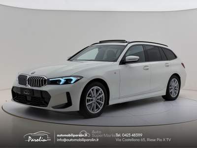 BMW Serie 3 320iA i Touring xdrive MSport Tetto-Gancio-Pelle-Winter-360° Beige usata Riese Pio X