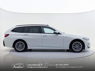 BMW Serie 3 325tds d Touring mhev 48V xdrive MSport Tetto-Gancio-Pelle-Winter-360° Beige usata Riese Pio X