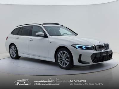 BMW Serie 3 325tds d Touring mhev 48V xdrive MSport Tetto-Gancio-Pelle-Winter-360° Beige usata Riese Pio X
