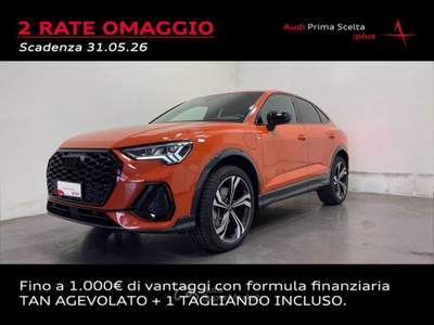 Audi Q3 SPORTBACK 45 TFSIe S-TRONIC IDENTITY BLACK Arancione usata San Fior