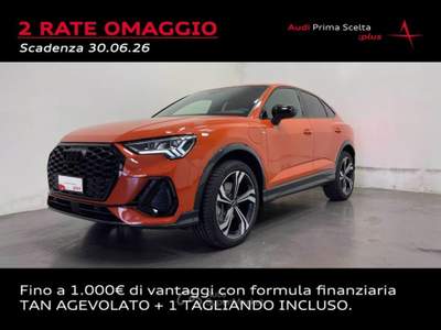 Audi Q3 SPORTBACK 45 TFSIe S-TRONIC IDENTITY BLACK Arancione usata San Fior
