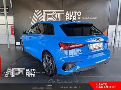 Audi A3 A3 Sportback 35 1.5 tfsi mhev S line Edition s-tro Blu/Azzurro usata Napoli