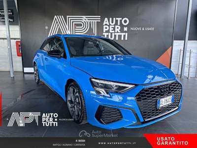 Audi A3 A3 Sportback 35 1.5 tfsi mhev S line Edition s-tro Blu/Azzurro usata Napoli