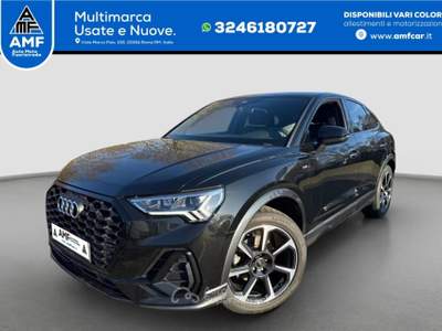 Audi Q3 Sportback 35 TFSI S-Line S-tronic telecamera 19" Nero usata Roma