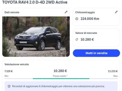 Toyota RAV4 🚀TOYOTA RAV4 Active - PRONTA ALL'USO - PERFETTA🚀 Argento usata CALTANISSETTA