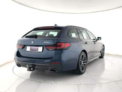 BMW Serie 5 530e 530e touring xdrive msport auto tetto pano+gancio+pelle Blu/Azzurro usata Ghedi
