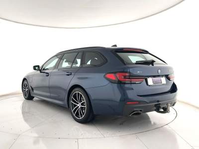 BMW Serie 5 530e 530e touring xdrive msport auto tetto pano+gancio+pelle Blu/Azzurro usata Ghedi