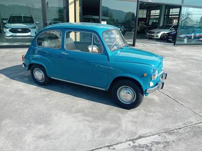 Fiat 600D " STORICA "TARGA ORIGINALE Blu/Azzurro usata Paratico