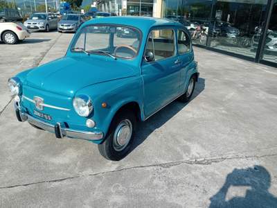 Fiat 600D " STORICA "TARGA ORIGINALE Blu/Azzurro usata Paratico