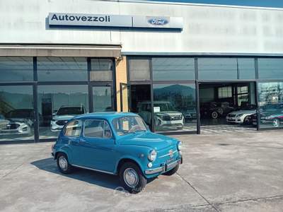 Fiat 600D " STORICA "TARGA ORIGINALE Blu/Azzurro usata Paratico