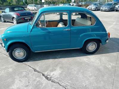 Fiat 600D " STORICA "TARGA ORIGINALE Blu/Azzurro usata Paratico