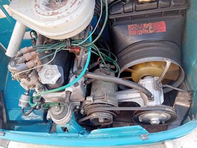 Fiat 600D " STORICA "TARGA ORIGINALE Blu/Azzurro usata Paratico