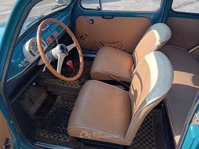 Fiat 600D " STORICA "TARGA ORIGINALE Blu/Azzurro usata Paratico