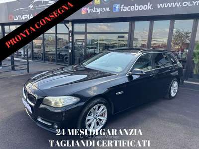 BMW Serie 5 520d 520 D TOURING LED KAMERA PELLE TETTO PDC Nero usata Ciampino