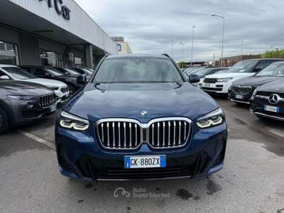 BMW X3 X3 xdrive20d mhev 48V Msport auto KM CERTIFICATI Blu/Azzurro usata Lallio