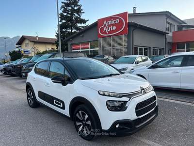 Citroen C3 C3 PureTech 83 S&S Shine VERNICE BICOLORE - BIANCO/TETTO NERO Bianco usata Lavis