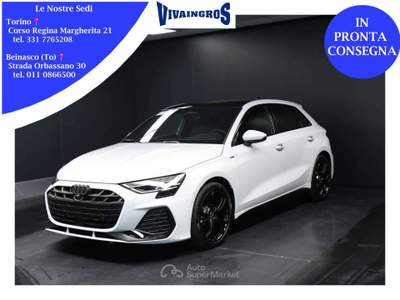 Audi A3 SPB 35 TFSI 150CV S tronic S line + TETTO APRIBILE / IN VARIE COLORAZIONI Bianco usata TORINO