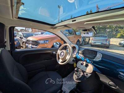 Fiat 500 Hybrid Lounge 1.0cc 70cv TETTO PANORAMICO CLIMA Blu/Azzurro usata Roma