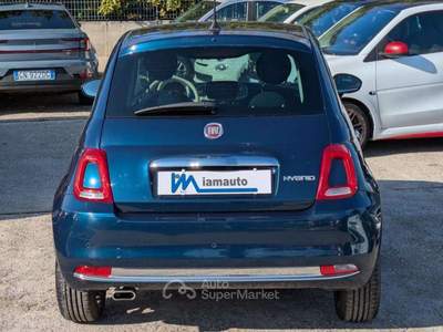Fiat 500 Hybrid Lounge 1.0cc 70cv TETTO PANORAMICO CLIMA Blu/Azzurro usata Roma