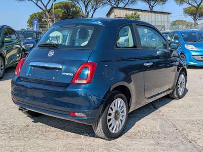 Fiat 500 HYBRID LOUNGE 1.0cc 70cv TETTO PANORAMICO Blu/Azzurro usata Roma