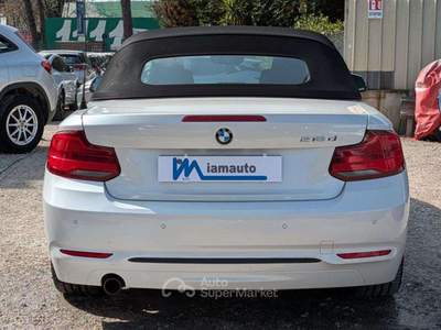 BMW Serie 2 218d 218 218d Cabrio Advantage 150cv DRIVE MODE NAVIGATORE Bianco usata Roma