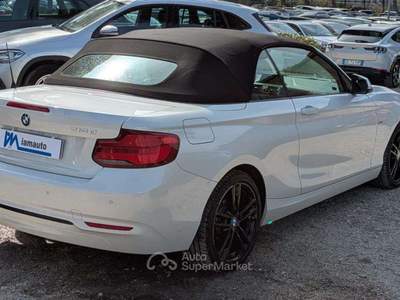 BMW Serie 2 218d 218 218d Cabrio Advantage 150cv DRIVE MODE NAVIGATORE Bianco usata Roma