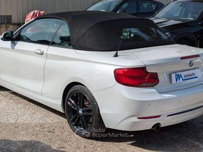 BMW Serie 2 218d 218 218d Cabrio Advantage 150cv DRIVE MODE NAVIGATORE Bianco usata Roma