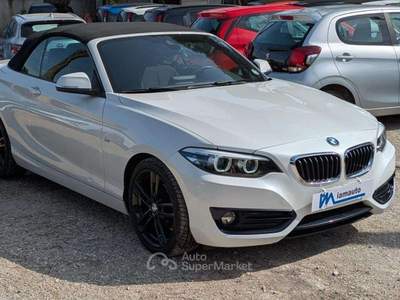 BMW Serie 2 218d 218 218d Cabrio Advantage 150cv DRIVE MODE NAVIGATORE Bianco usata Roma